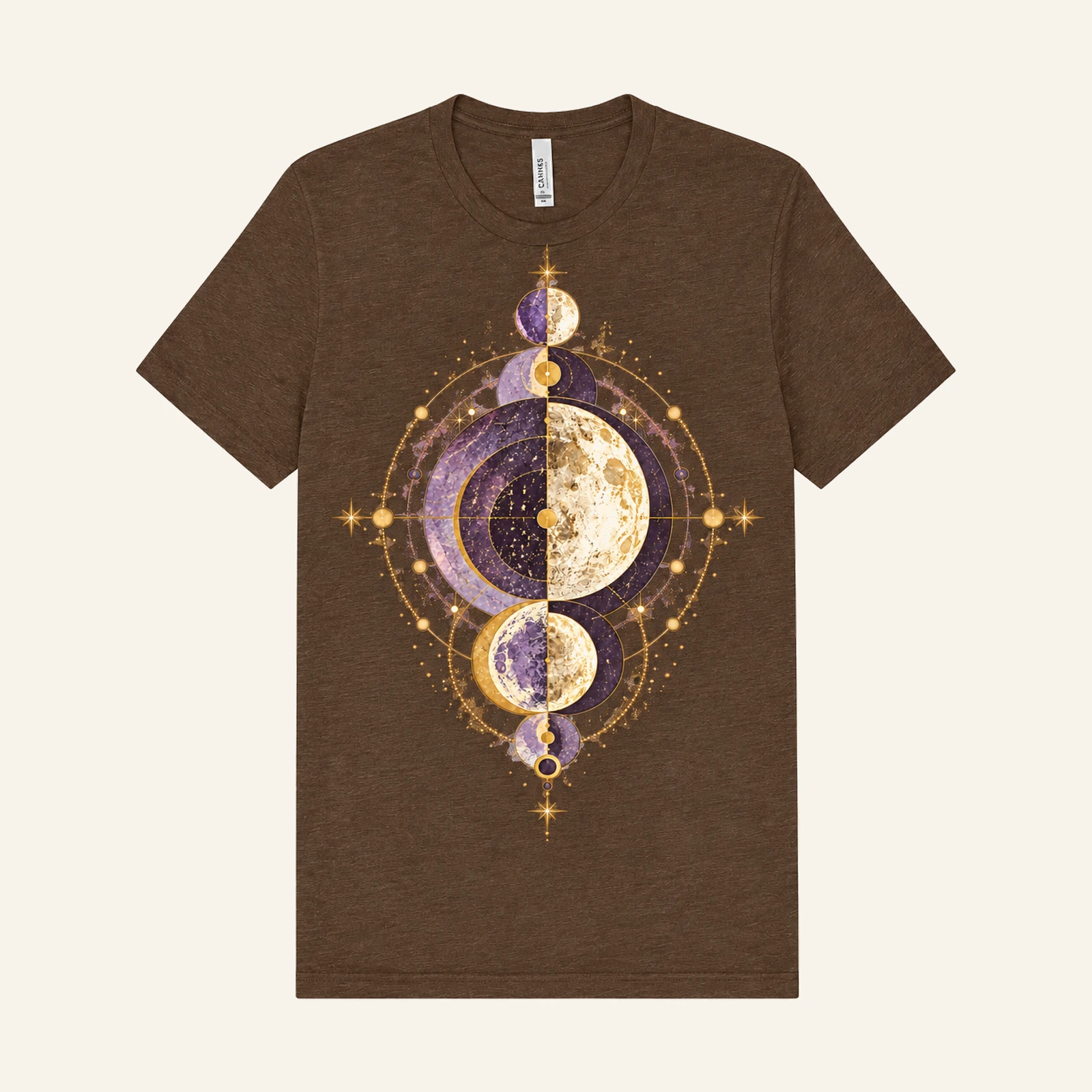 Lunar Drift graphic T-shirt in Heather Brown, Color Studio Fall 2026