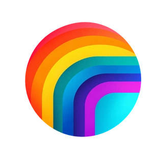 Rainbow color emblem